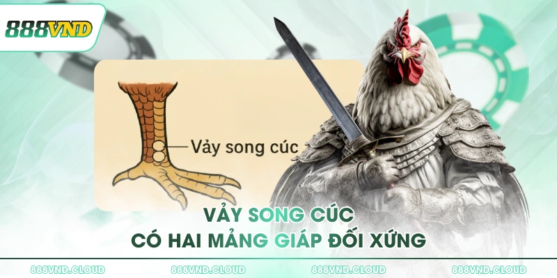 Vảy Song Cúc là gì? Đặc điểm giúp sư kê nhận biết nhanh tại 888VND 2 Vảy Song Cúc có hai mảng giáp đối xứng
